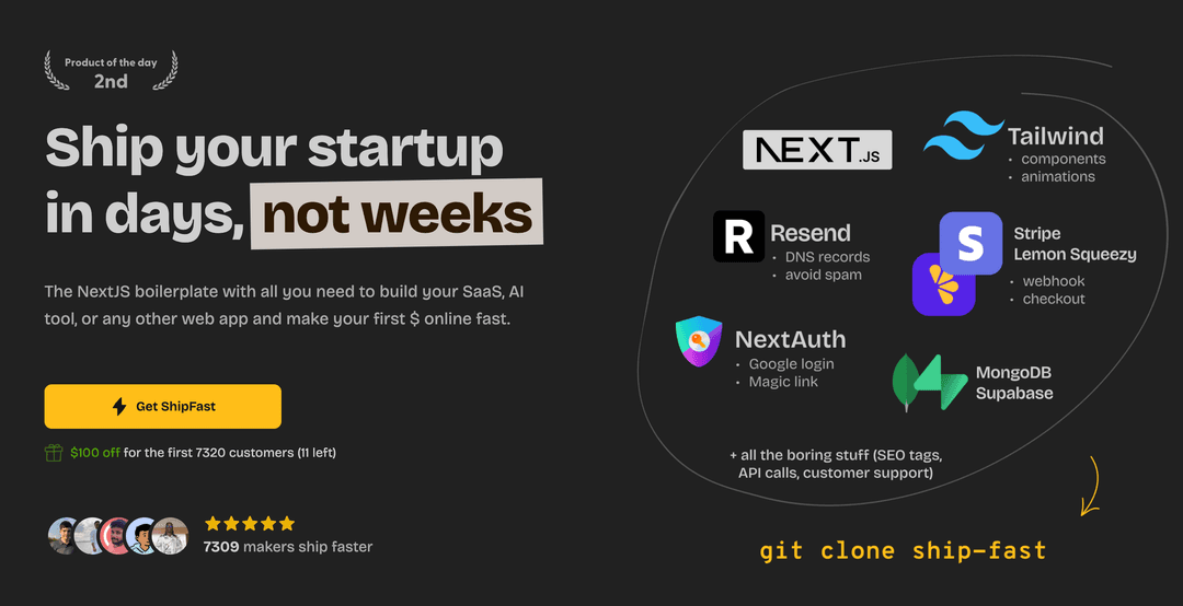 Launch your product in minutes, not days