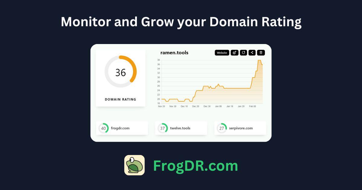 FrogDR Domain Rating Tracker - Product image