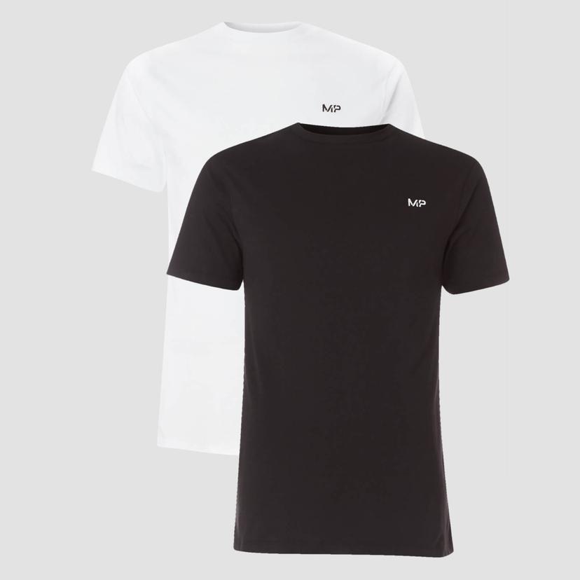MP Men's Rest Day Short Sleeve T-Shirt - Black/White (2 Pack) - XXS - Product image