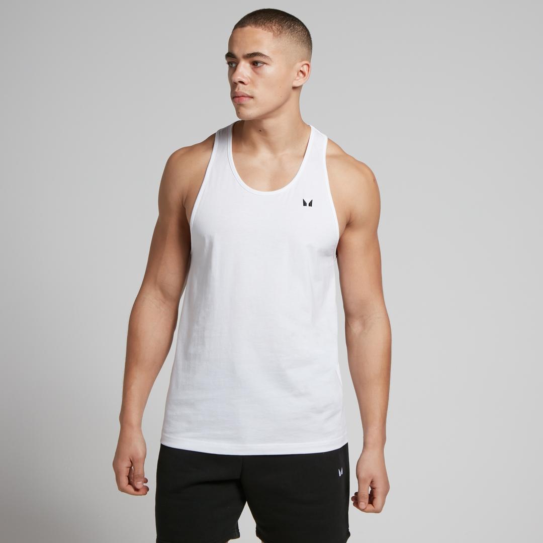 MP Men's Cotton Vest - White - XS