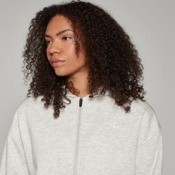 MP Women's Basics Zip Through Hoodie - Light Grey Marl - S - Image 3