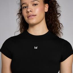 MP Women's Basics Body Fit Short Sleeve Crop T-Shirt - Black - M - Image 3