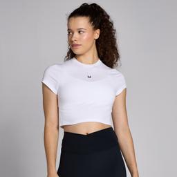 MP Women's Basics Body Fit Short Sleeve Crop T-Shirt - White - L - Image 1