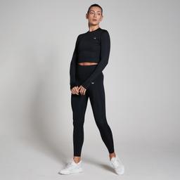 MP Women's Training Body Fit Long Sleeve Crop T-Shirt - Black - L - Image 2
