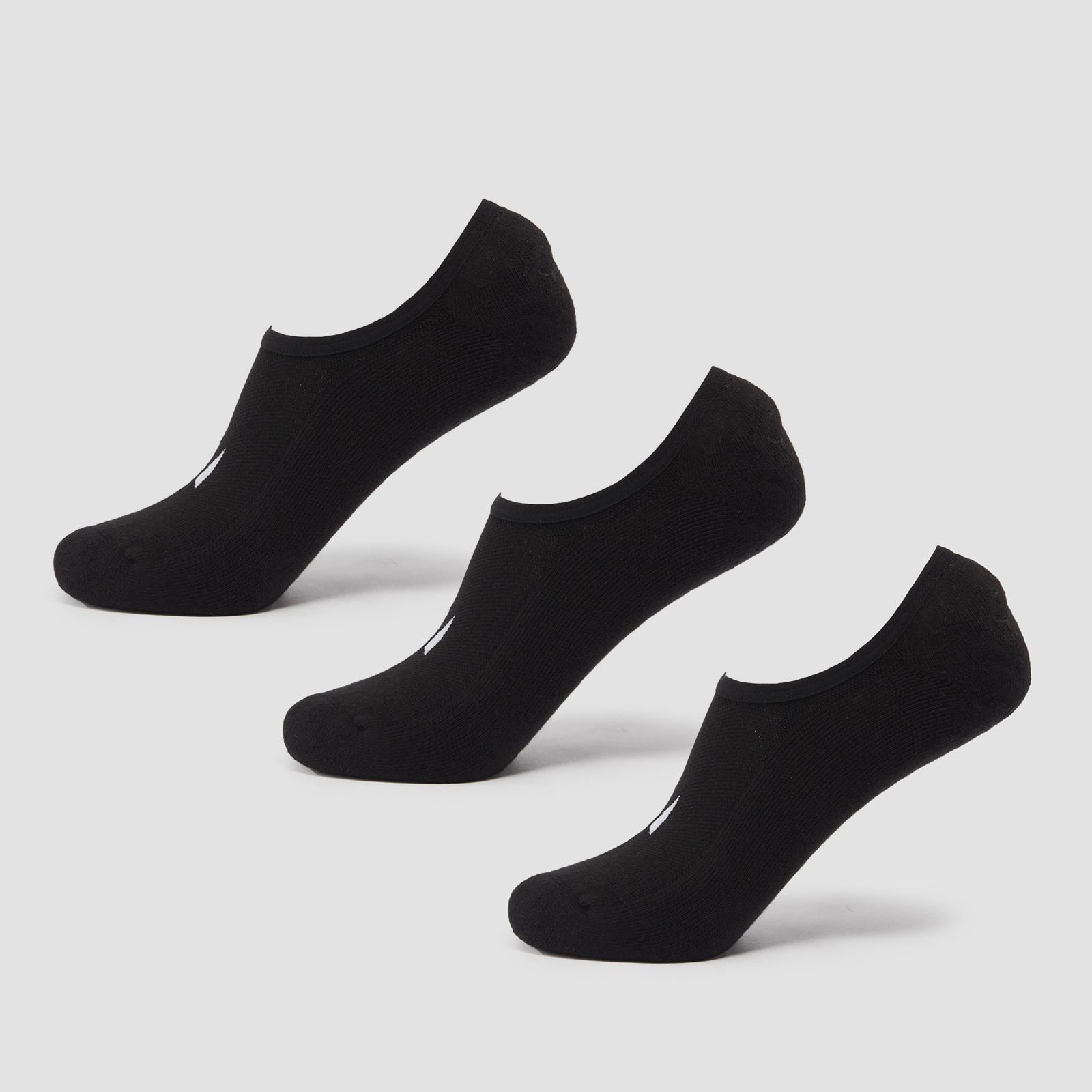 MP Unisex Invisible Socks (3 Pack) - Black - UK 6-8 - Product image
