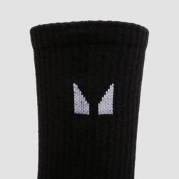 MP Unisex Crew Socks (3 Pack) - Black/White - UK 12-14 - Image 2