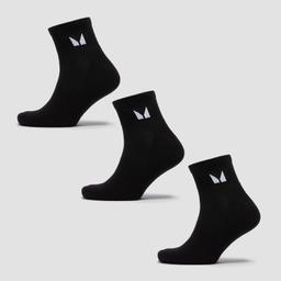 MP Unisex Ankle Socks (3 Pack) - Black - UK 12-14 - Image 3