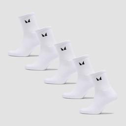 MP Unisex Crew Socks (5 Pack) - White - UK 12-14 - Image 3