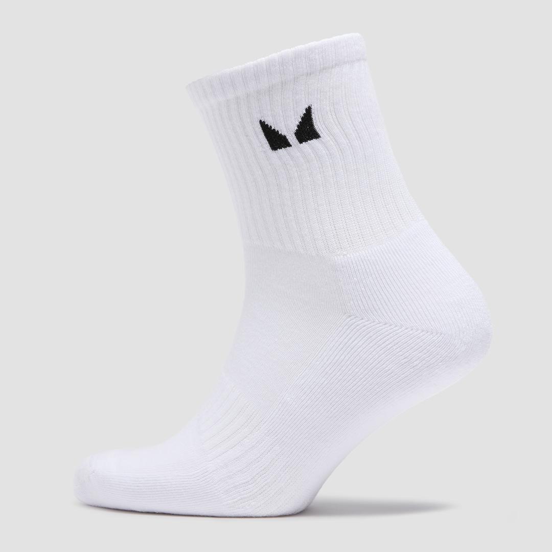MP Unisex Crew Socks (5 Pack) - White - UK 12-14