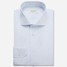 Shirt  small check  light blue cotton poplin giza 87, collar style  spread collar - Image 1