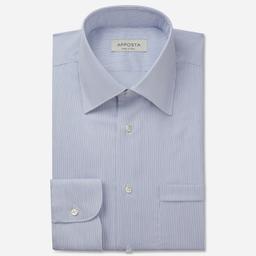 Shirt  striped  light blue easy-iron cotton dobby, collar style  formal straight point collar - Image 1