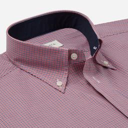 Shirt  big check  multi cotton zephyr, collar style  button-down collar - Image 2
