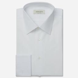 Shirt  solid  white cotton, collar style  low straight point collar, cuff  french cuff (cufflinks) - Image 1
