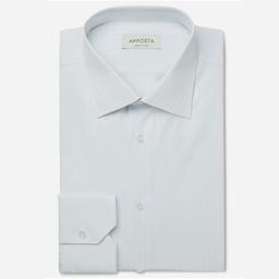 Shirt  hairline stripe  navy blue cotton plain, collar style  low straight point collar - Image 1