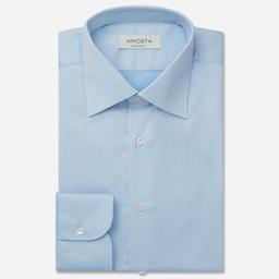 Shirt  solid  light blue easy-iron cotton twill, collar style  formal straight point collar - Image 1
