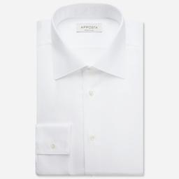 Shirt  solid  white easy-iron cotton poplin, collar style  semi-spread collar - Image 1
