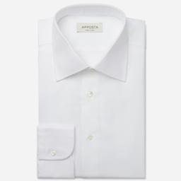 Shirt  solid  white bio-cotton royal twill double twisted, collar style  formal straight point collar - Image 1