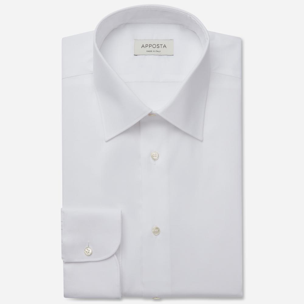 Shirt  solid  white wrinkle-free cotton oxford double twisted, collar style  semi-spread collar - Product image