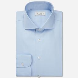 Shirt  solid  light blue cotton pinpoint oxford, collar style  formal straight point collar - Image 1