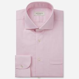 Shirt  solid  pink easy-iron cotton twill, collar style  spread collar - Image 1