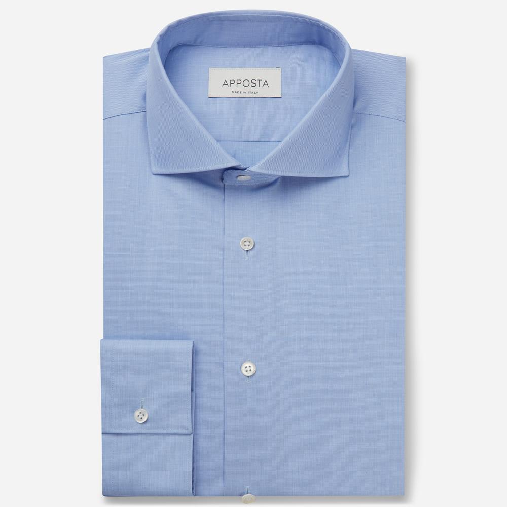Shirt  solid  light blue easy-iron cotton poplin, collar style  lower spread collar - Product image