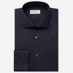 Shirt  solid  navy blue easy-iron cotton poplin, collar style  spread collar - Image 1