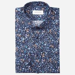 Shirt  floral  multi cotton poplin, collar style  updated spread collar with short points - Image 1