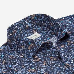 Shirt  floral  multi cotton poplin, collar style  updated spread collar with short points - Image 2