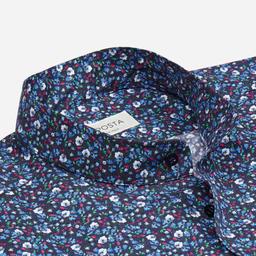 Shirt  floral  multi cotton poplin, collar style  band collar - Image 2