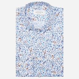 Shirt  floral  multi cotton poplin, collar style  lower spread collar - Image 1