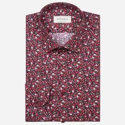Shirt  floral  multi cotton poplin, collar style  updated straight point collar with short points - Image 1