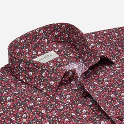 Shirt  floral  multi cotton poplin, collar style  updated straight point collar with short points - Image 2