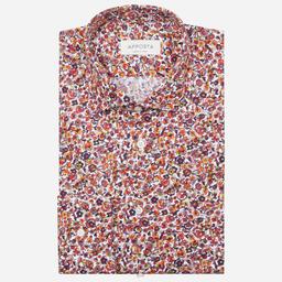 Shirt  floral  multi cotton poplin, collar style  semi-spread collar - Image 1