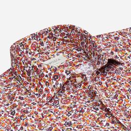 Shirt  floral  multi cotton poplin, collar style  semi-spread collar - Image 2