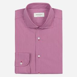 Shirt  striped  violet stretch poplin, collar style  cutaway collar - Image 1