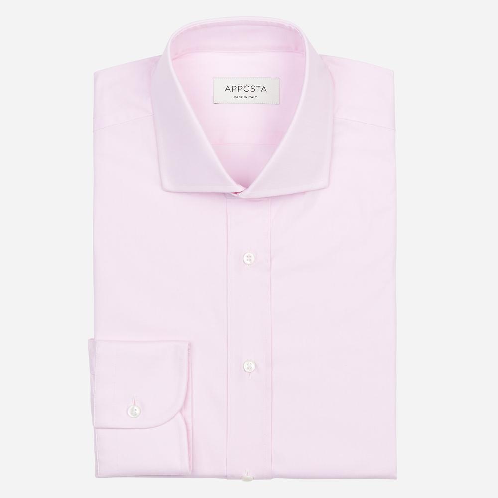 Shirt  solid  pink cotton pinpoint oxford, collar style  updated spread collar with short points