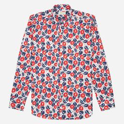 Shirt  floral  multi cotton poplin, collar style  updated straight point collar with short points - Image 2