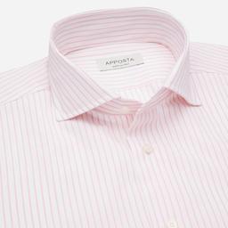 Shirt  striped  pink cotton plain double twisted, collar style  semi-spread collar - Image 2