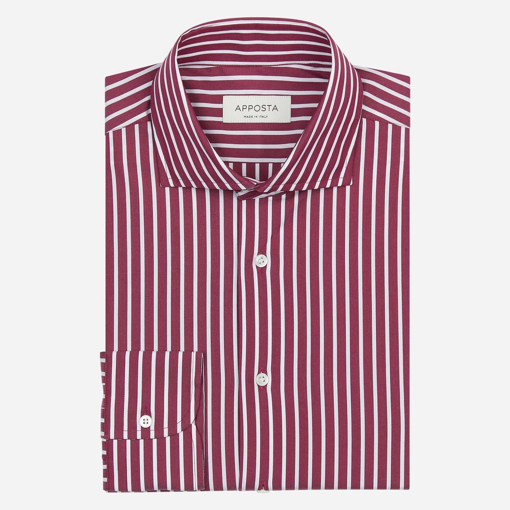 Shirt  striped  violet stretch poplin, collar style  spread collar - Product image