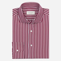 Shirt  striped  violet stretch poplin, collar style  spread collar - Image 1