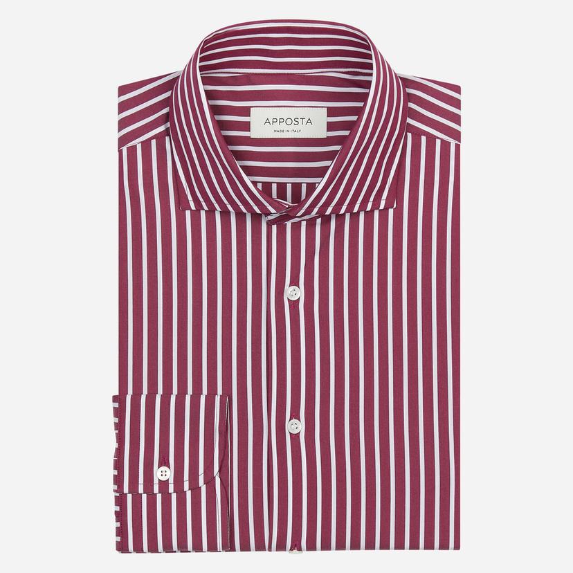 Shirt  striped  violet stretch poplin, collar style  spread collar - Product image
