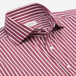 Shirt  striped  violet stretch poplin, collar style  spread collar - Image 2
