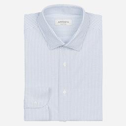 Shirt  textures  navy blue 4-way stretch poplin double twisted sensitive, collar style  updated straight point collar with short points - Image 1