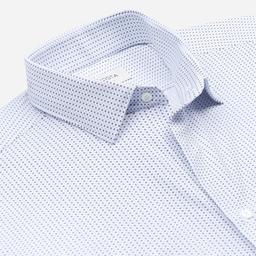Shirt  textures  navy blue 4-way stretch poplin double twisted sensitive, collar style  updated straight point collar with short points - Image 2