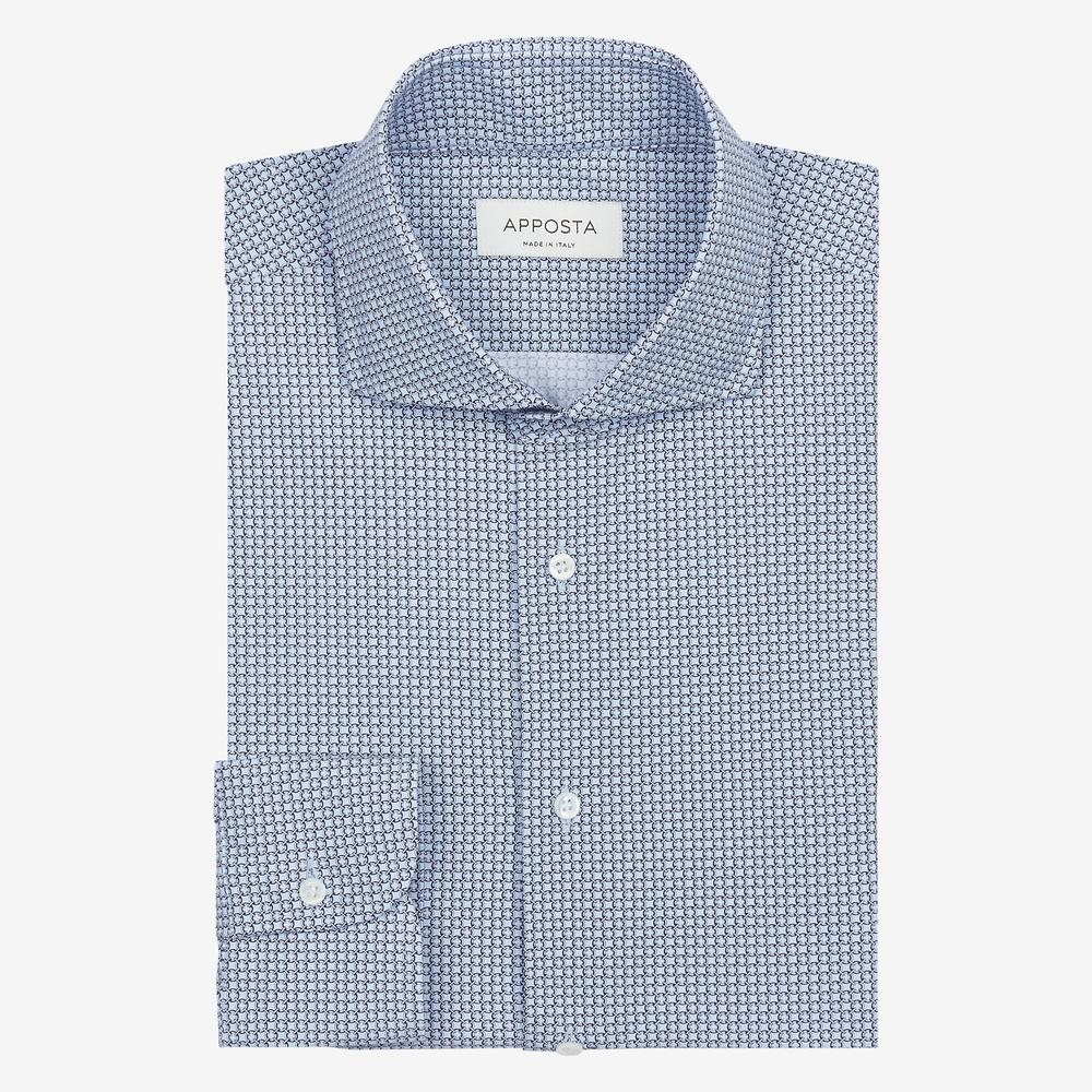 Shirt  textures  light blue 4-way stretch poplin double twisted sensitive, collar style  lower spread collar