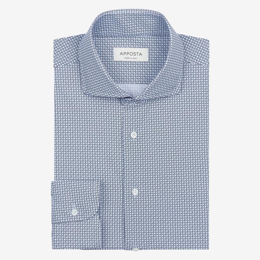Shirt  textures  light blue 4-way stretch poplin double twisted sensitive, collar style  lower spread collar - Product image