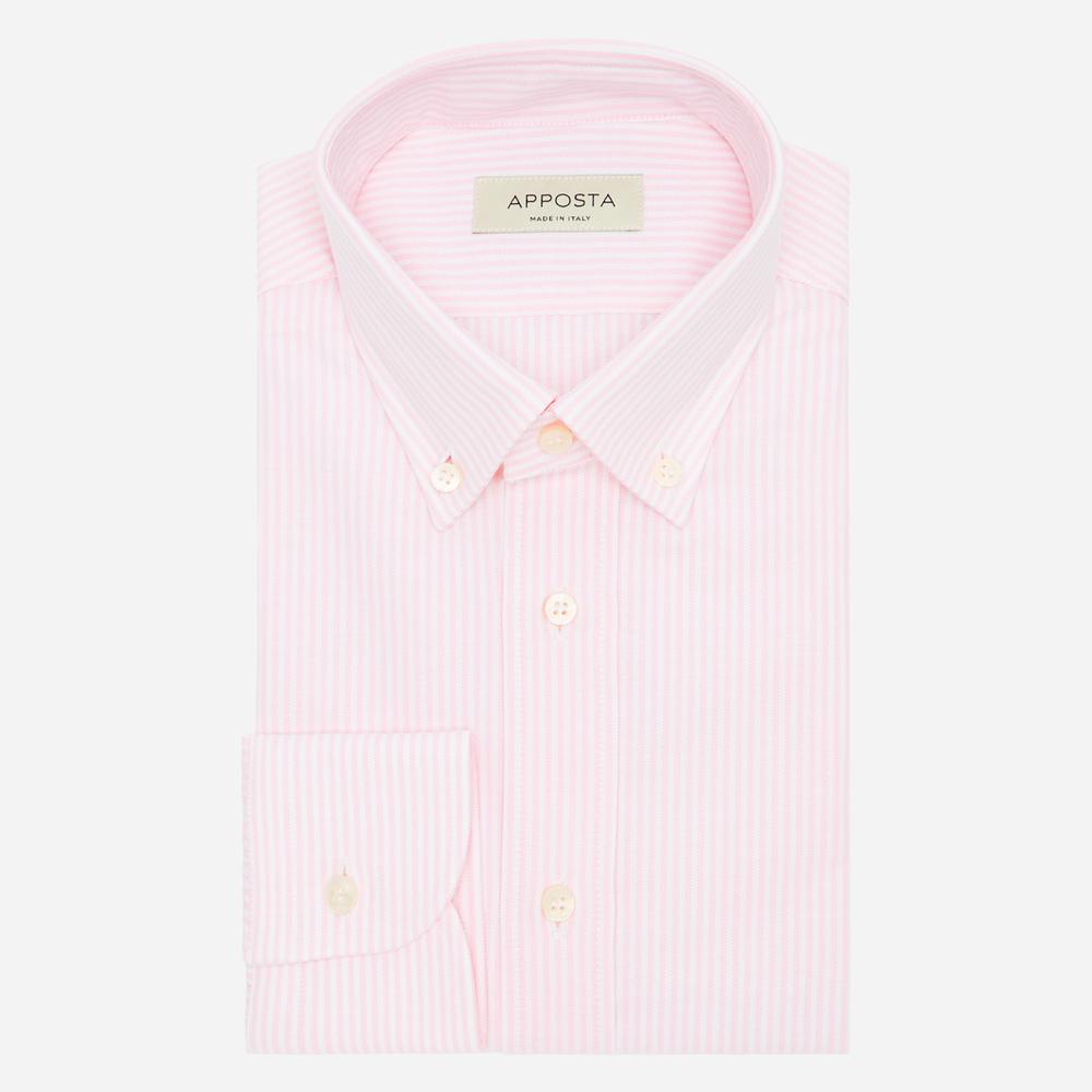 Shirt  striped  pink cotton oxford supima cotton, collar style  small button-down collar - Product image