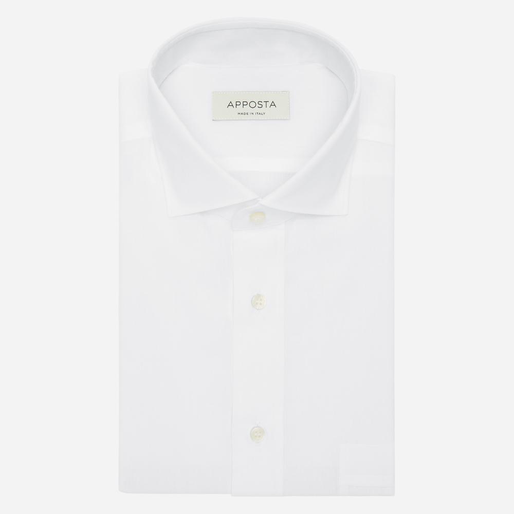 Shirt  solid  white cotton-bamboo poplin, collar style  updated spread collar with short points - Product image