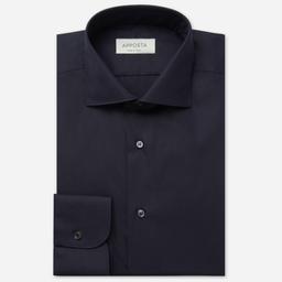 Shirt  solid  navy blue 4-way stretch poplin sensitive, collar style  updated spread collar with short points - Image 1