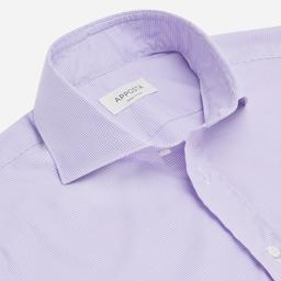 Shirt  small check  violet easy-iron cotton twill, collar style  lower spread collar - Image 2